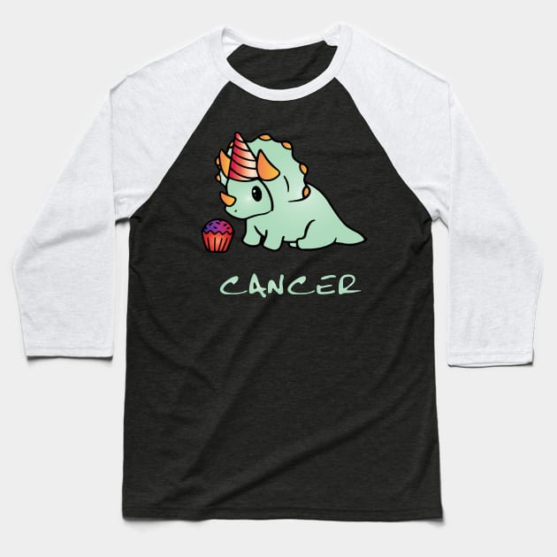 baby cancer dinosaur Baseball T-Shirt by lazykitty